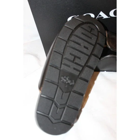 COACH WOMEN'S SCULPT C LEATHER CLOG BLACK COPPER NIB SZ 6 - Picture 6 of 6